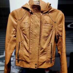 Beige Guess Motorcycle Jacket
